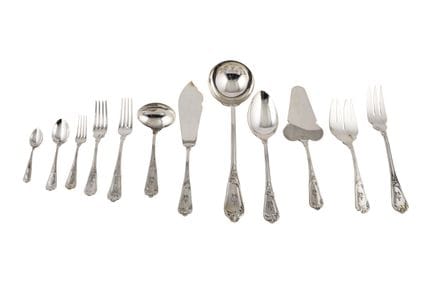 Spanish silver cutlery set, hallmarked, 925 sterli