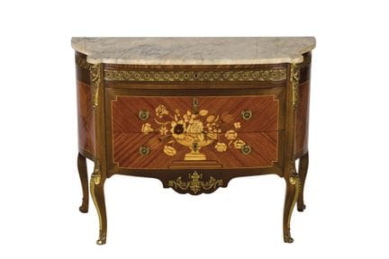 Transitional Louis XV-Louis XVI style chest of dra