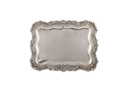 Small tray made of hallmarked Spanish silver, 916 