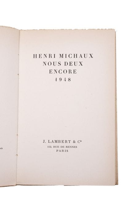 MICHAUX, HENRI (1899–1984)
MICHAUX, Henri. – „NOUS