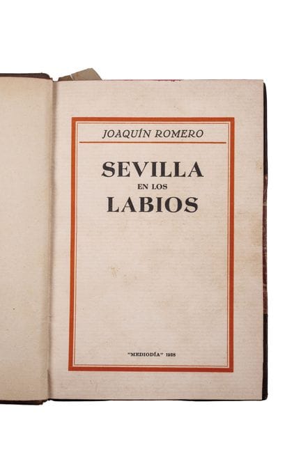 ROMERO UND MURUBE, JOAQUÍN
ROMERO, Joaquín. – „SEV
