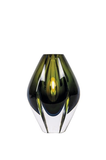Vase in pressed glass by the Swedish firm Kosta. N