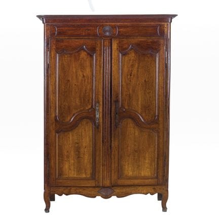 French Provençal Louis XV wardrobe in carved walnu