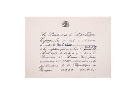 PRESIDENT OF THE SPANISH REPUBLIC IN EXILE.—Invita