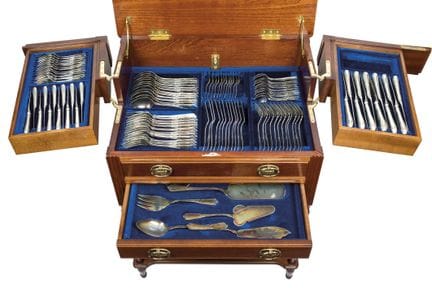 Cutlery made of Spanish silver hallmarked with the