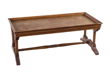 Regency style bedside table in carved wood. 20th c