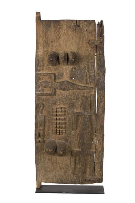 Porta tradizionale dell'etnia Dogon, Mali. Realizz