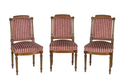 Set of three Louis XVI Provencal style chairs in c