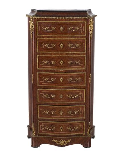 Louis XV style chiffonier made of carved wood vene