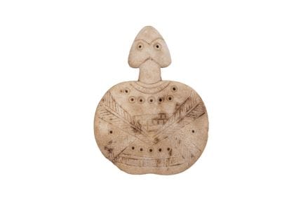 Anatalian figure made of carved and polished sands