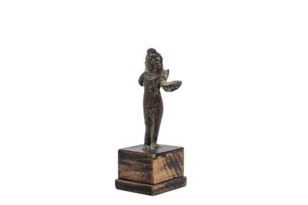 Bronze figure of the winged god Eros. Greco-Roman 