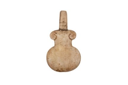 Anatolian cylladic violin idol made of carved and 