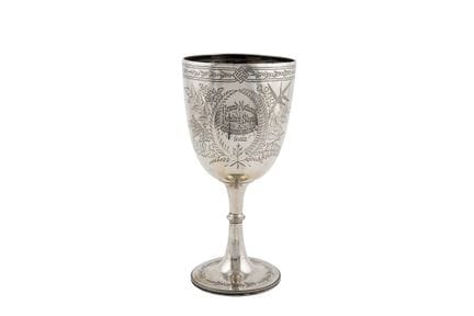 English silver cup, hallmarked 925, from "The Crys