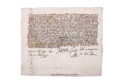 CONFIRMATION BY HENRY IV.—of a grant of 123 marave