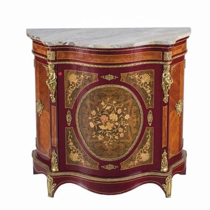 Napoleon III style entredós in carved and veneered