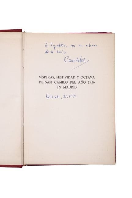 CELA, CAMILO JOSÉ (1916–2002)
CELA, Camilo José. –