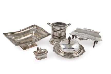 Lot of various pieces of Old Sheffield English sil