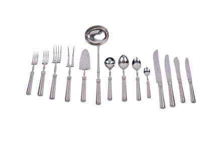 French silver-plated cutlery set for 12 place sett