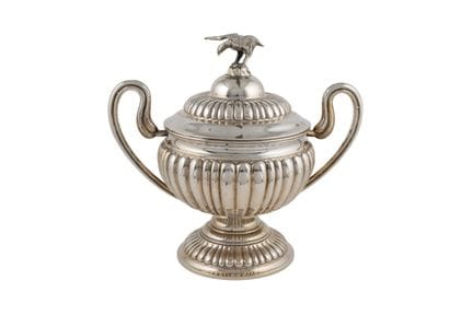 Spanish silver tureen, hallmarked, 916 fineness. S