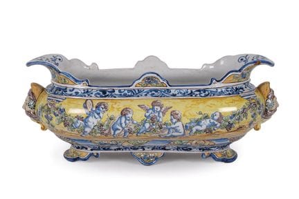 French faience jardinière from Nevers. From the Mo
