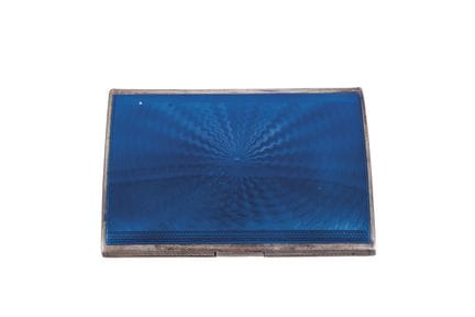 English silver cigarette case, hallmarked, 925 fin