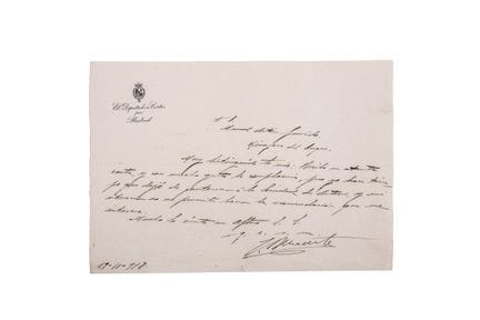 BENAVENTE, JACINTO
BENAVENTE, Jacinto.- Handwritte
