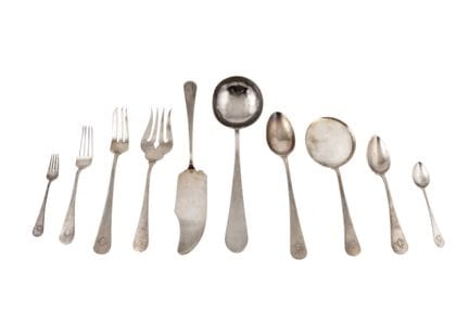 Remaining set of Spanish silver cutlery, hallmarke