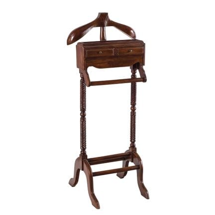 Valet stand in carved and turned mahogany wood. 20