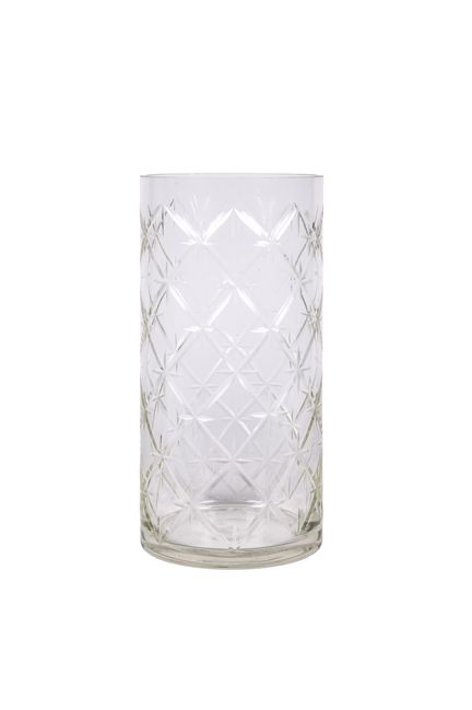 Blown glass vase, decorated with a cross-shaped pa