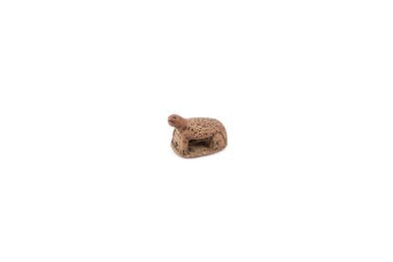 Scarab made of faience in the shape of a frog. Anc