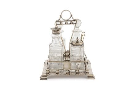 Edwardian silver-plated confectionery set, Old She