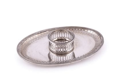 Spanish silver mancerina, hallmarked. Marked Madri