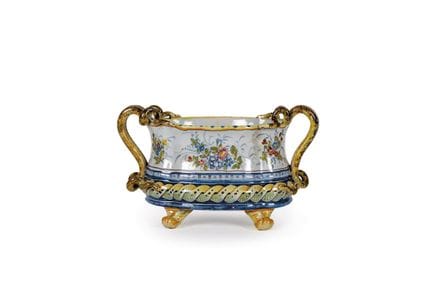 Delicate faience planter from Nevers, France, made