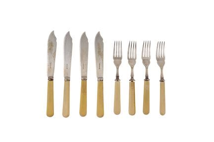 English Old Sheffield silver-plated fish cutlery s