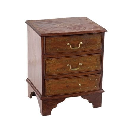 Anglo-Indian style bedside table made of wood, pos