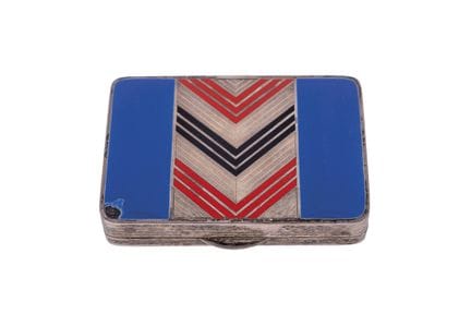 Art Deco cigarette case or powder compact in hallm