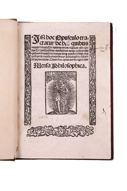 „MENSA PHILOSOPHICA. – In dieser kleinen Schrift w
