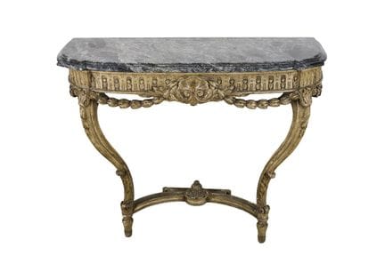 Transitional Louis XVI style console table made of