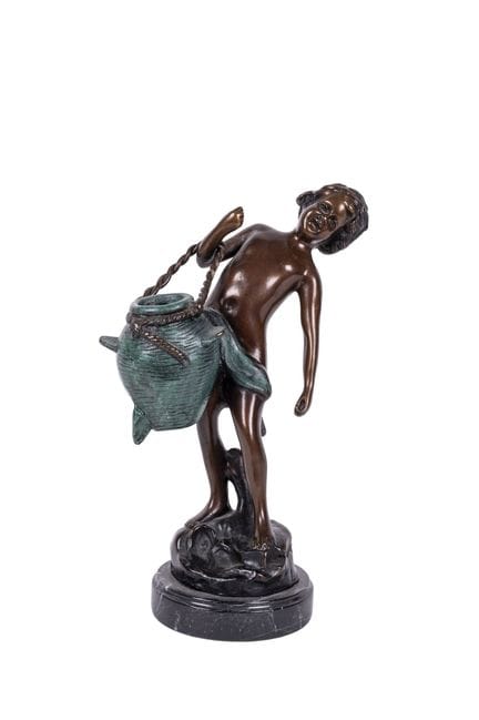 Figure made of patinated bronze. On a 20th-century