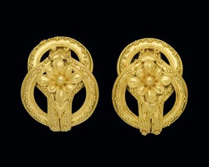 Ohrringe aus 18-karätigem Gelbgold im griechischen