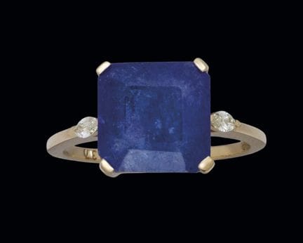 Ring aus 14-karätigem Gelbgold mit einem 5,61-Kara