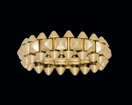18K yellow gold ring, CARTIER brand, Clash model. 
