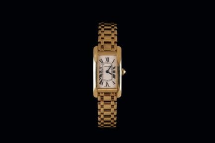 Damenarmbanduhr von CARTIER, Modell „Tank Americai