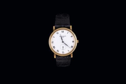 Patek Philippe Herrenarmbanduhr aus 18 Karat Gelbg