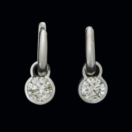 Ohrringe aus 18-karätigem Weißgold mit Diamanten m