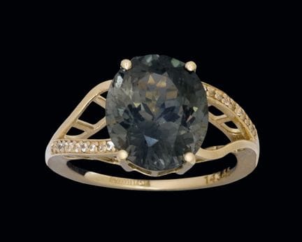 Ring aus 14-karätigem Gelbgold mit einem 5,15-Kara
