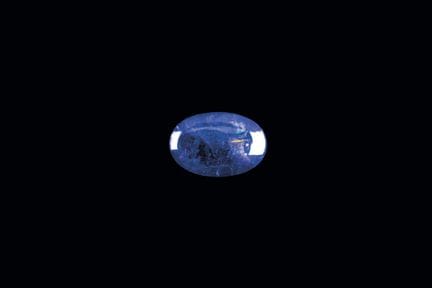 Tansanit, ovaler Cabochon-Schliff, 45 Karat. IGI-z