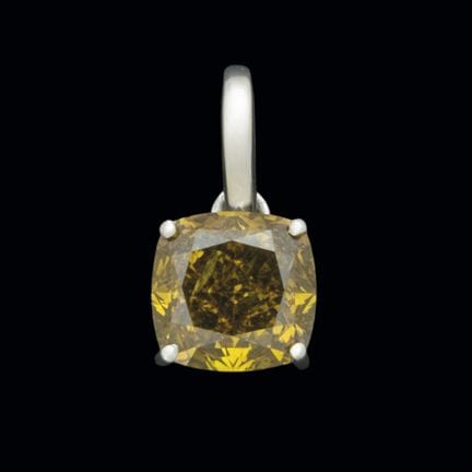 Platin-Anhänger mit einem 1,19-Karat-Fancy-Diamant