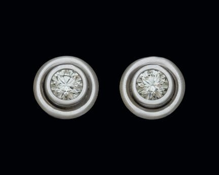 Ohrstecker aus 18 Karat Weißgold mit Diamanten von