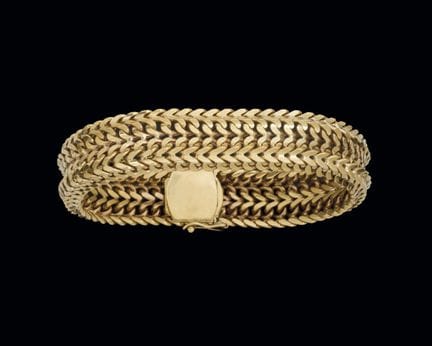 18K yellow gold bracelet with a total weight of 58